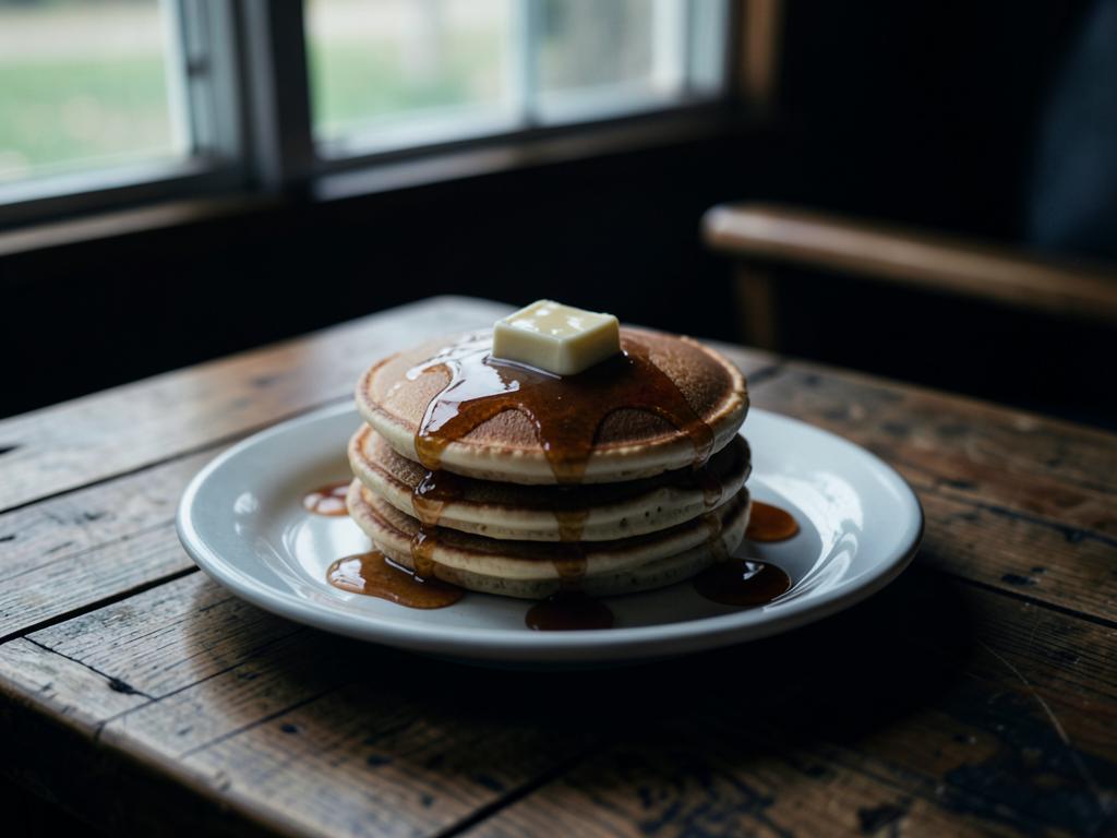 Amerikkalaiset pannukakut siirapilla